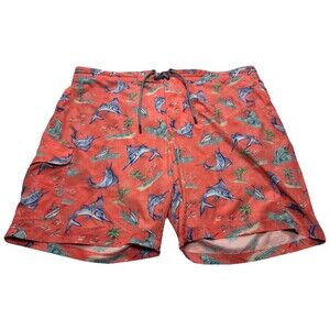 Men's Tommy Bahama Baja Del Marlin 8" Swim Trunks Size XXL Melon Berry